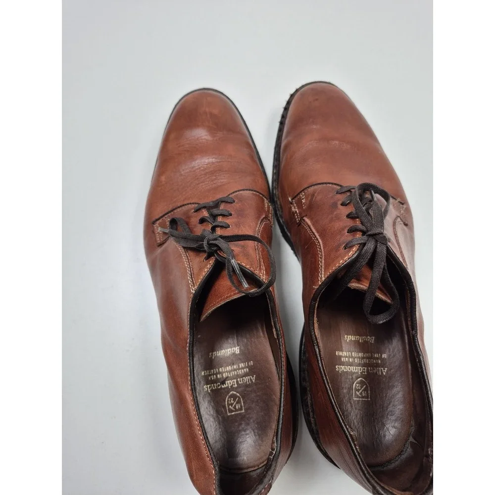 Allen Edmonds Badlands Shoes Mens Size 11.5 D Brown Leather Derby Rubber Sole
